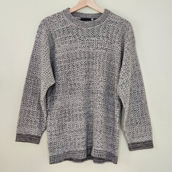 Profilo Sport Sweater Mens XL Marled Beige LS Crew Neck Wool Blend Preppy VTG - Picture 1 of 15